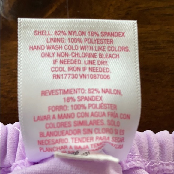 Junior’s Shirred Tie Side Bikini Bottom Lavender - Picture 7 of 9